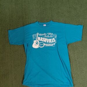 VINTAGE Nashville Tennessee Music City USA T Shirt Size Large